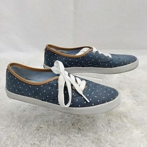 Tommy Hilfiger Sneakers Sz 8M Denim Polka Dots